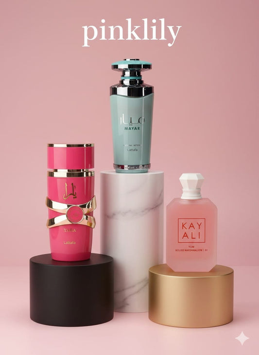 Yara Pink by Lattafa 100ml+Lattafa Mayar Natural Intense 100ml+KAYALI Yum Boujee Marshmallow | 81 100ml