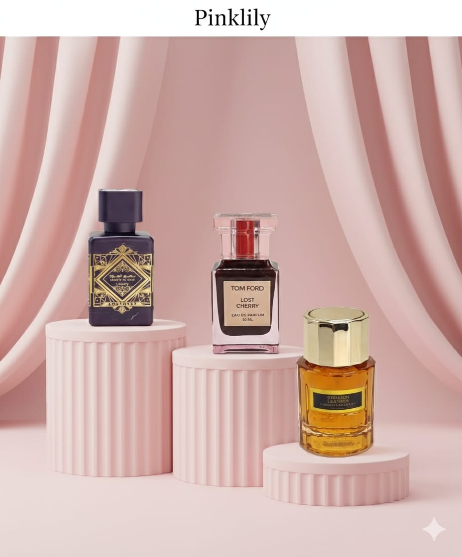 Tom Ford Lost Cherry 30ml+Lattafa Badee Al Oud Amethyst 30ml+Carolina Herrera Stallion Leather30ml