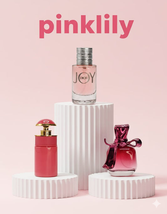 Nina Ricci Mademoiselle Ricci50ml+JOY by Dior 30ml+Pink Elegance Perfume 30ml